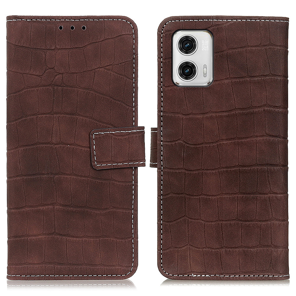 For Motorola Moto G73 5G Flip Leather Phone Case Wallet Stand Crocodile Texture Anti-scratch Cell Phone Cover For Motorola Moto G73 5G Flip Leather Phone Case Wallet Stand Crocodile Texture Anti-scratch Cell Phone Cover